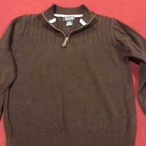 Boys 1/4 zip knit sweater